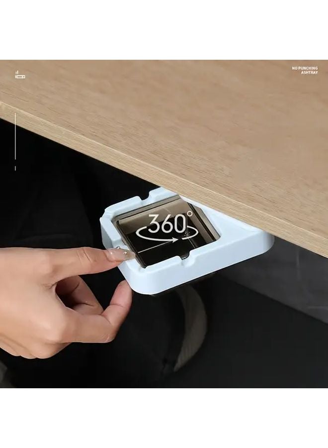 Wall Mounted Ashtray With Rotating Lid And Storage Shelf Random Color - Image 2